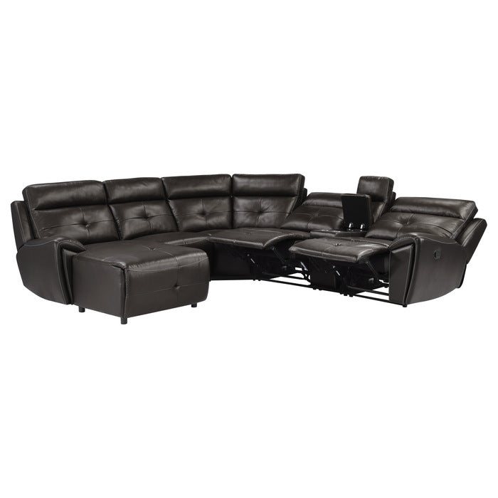 Avenue 6-Piece Modular Reclining Sectional With Left Chaise