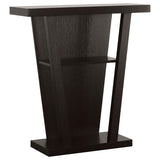 Evanna 2-Shelf Console Table Cappuccino