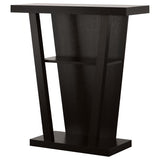 Evanna 2-Shelf Console Table Cappuccino