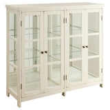 Sable 4-Door Display Accent Cabinet White