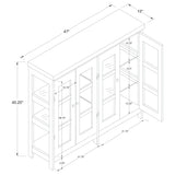 Sable 4-Door Display Accent Cabinet White