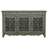 Deserie 3-Door Accent Cabinet Antique Green