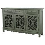 Deserie 3-Door Accent Cabinet Antique Green