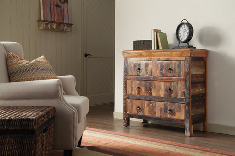 Harper 4-Drawer Accent Cabinet Reclaimed Wood