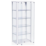 Aero 5-shelf Display Curio Cabinet with LED Lighting White