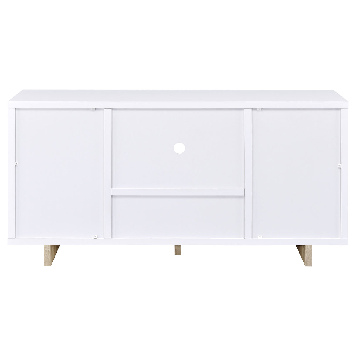 Dalton 2-door Storage Credenza White and Distressed Pine