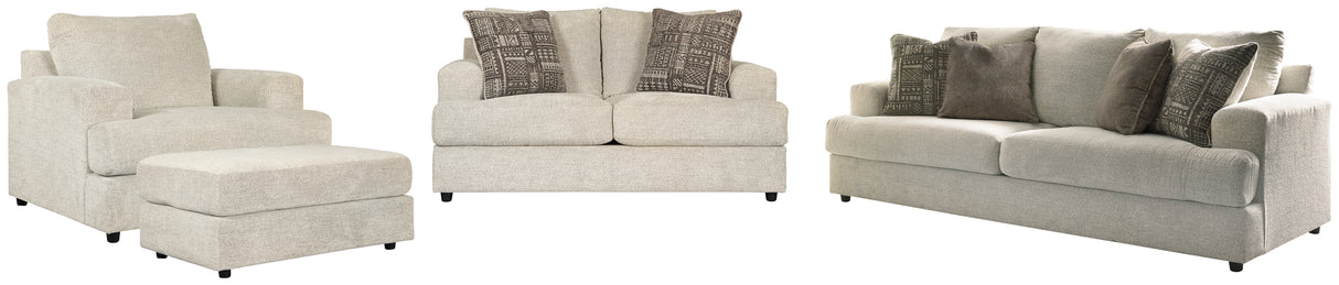 Soletren Sofa, Loveseat, Oversized Chair and Ottoman