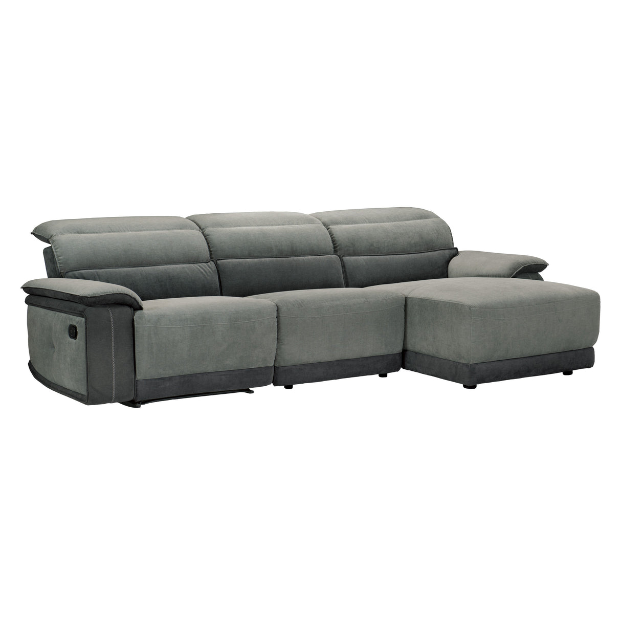 Ember 3-Piece Modular Reclining Sectional With Right Chaise