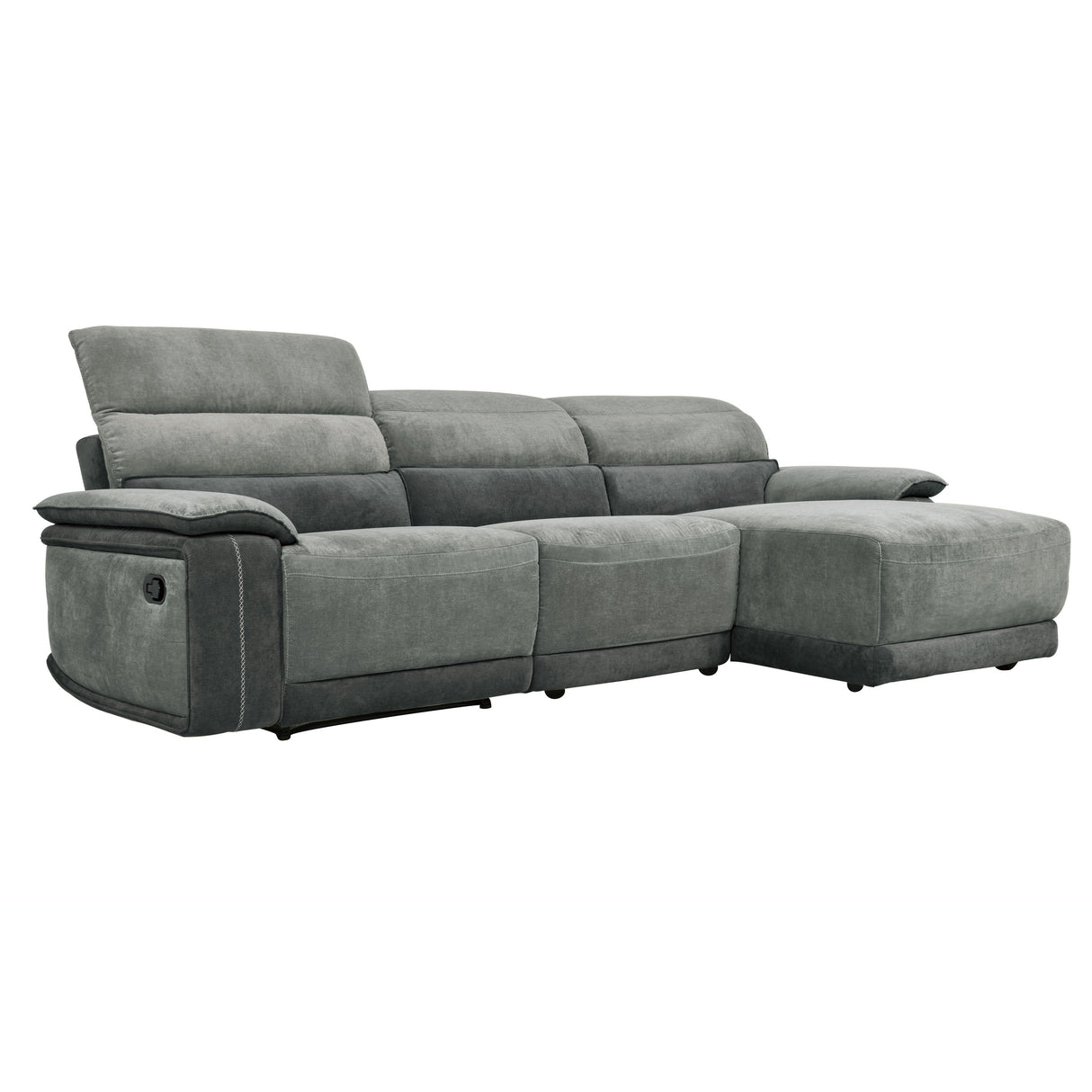 Ember 3-Piece Modular Reclining Sectional With Right Chaise