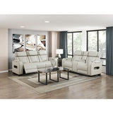 Fairway Taupe Power Double Reclining Sofa