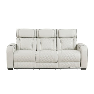 Fairway Taupe Power Double Reclining Sofa