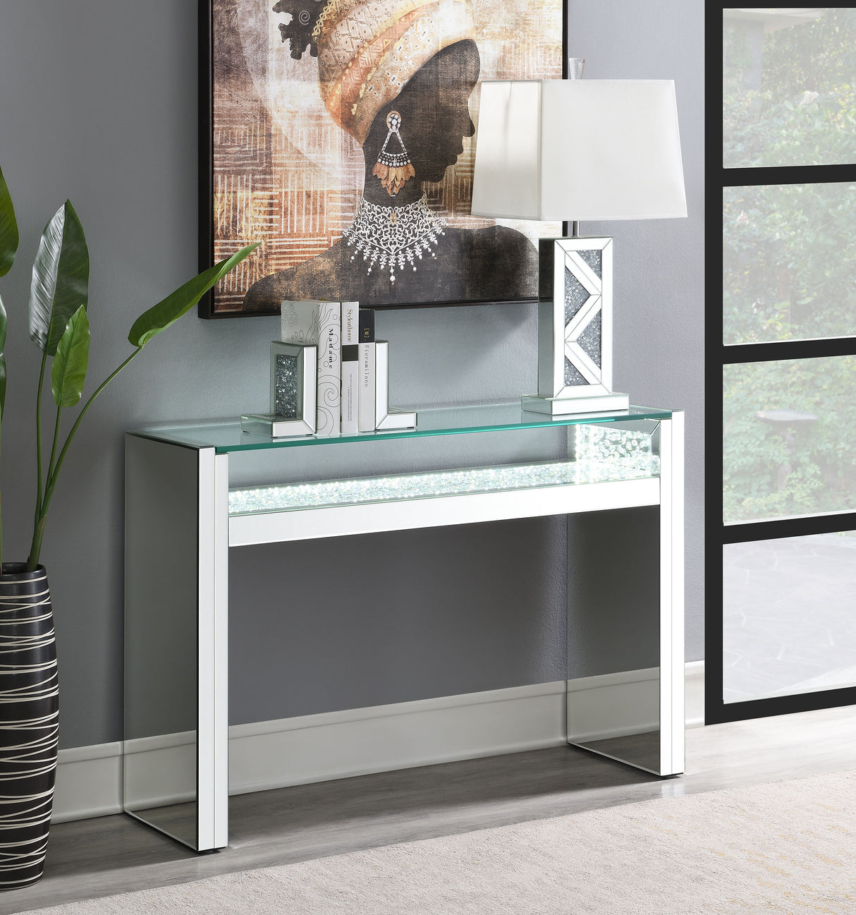 1-Shelf Console Table Silver