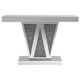 Crocus Mirror Rectangular Ed Entryway Console Table Silver