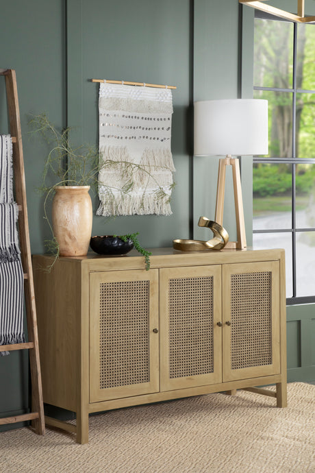 Amaryllis Rectangular 3-Door Accent Cabinet Natural