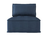 Ulrich Blue Modular Chair with Removable Bolster