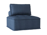 Ulrich Blue Modular Chair with Removable Bolster