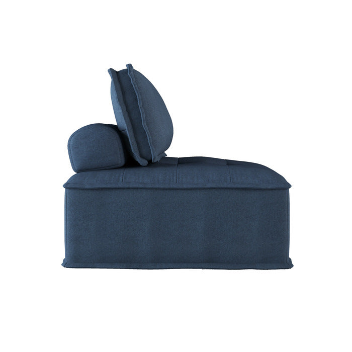 Ulrich Blue Modular Chair with Removable Bolster