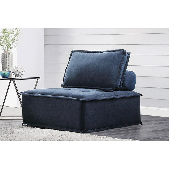 Ulrich Blue Modular Chair with Removable Bolster