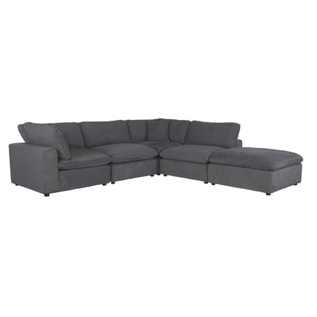 Guthrie Gray 5-Piece Modular Sectional With Ottoman