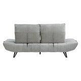 Sofa With Power Adjustable Seat Depth And Manual Headrests