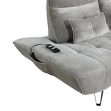 Sofa With Power Adjustable Seat Depth And Manual Headrests