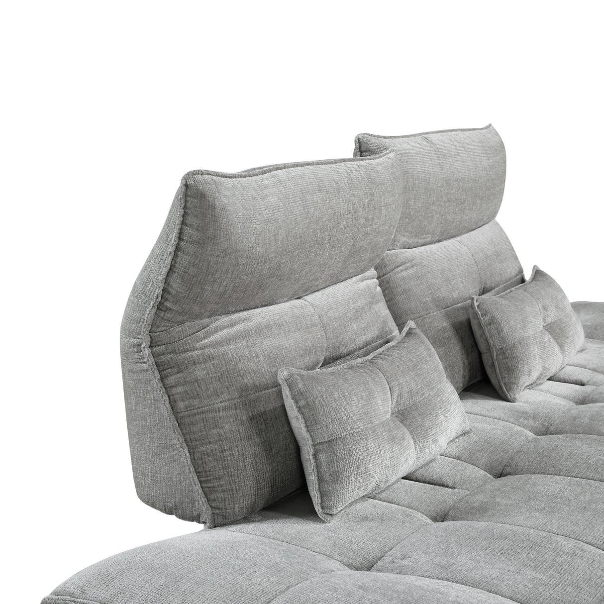 Sofa With Power Adjustable Seat Depth And Manual Headrests