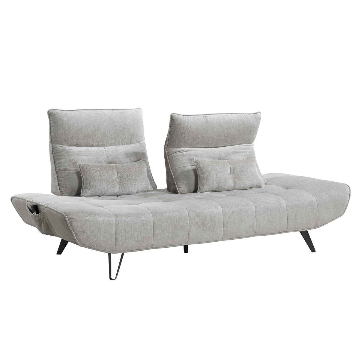 Sofa With Power Adjustable Seat Depth And Manual Headrests