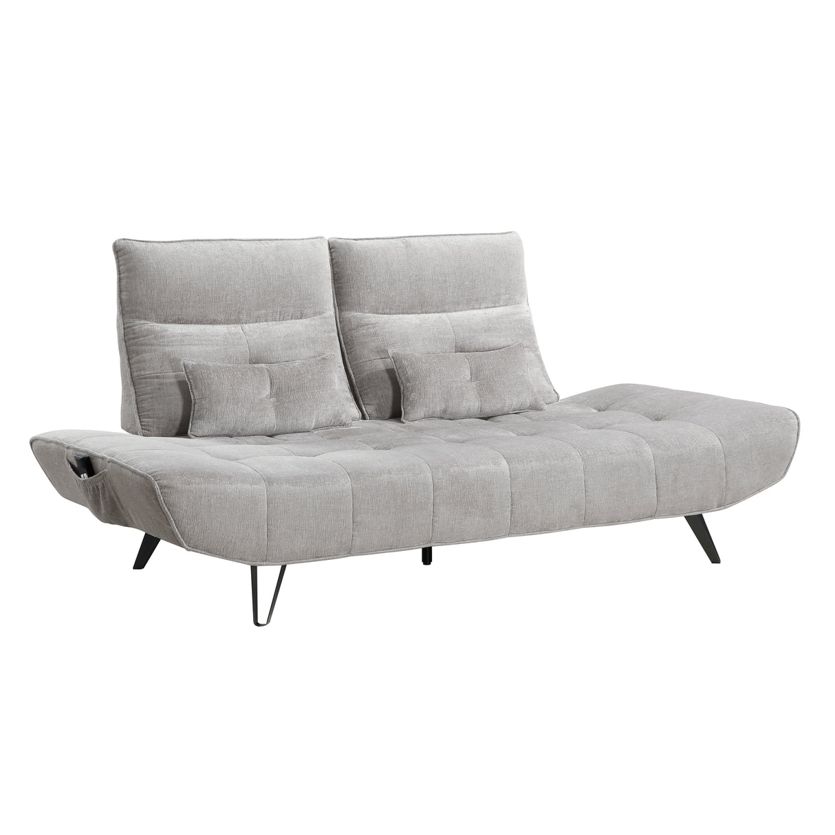 Sofa With Power Adjustable Seat Depth And Manual Headrests