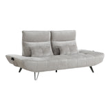 Sofa With Power Adjustable Seat Depth And Manual Headrests