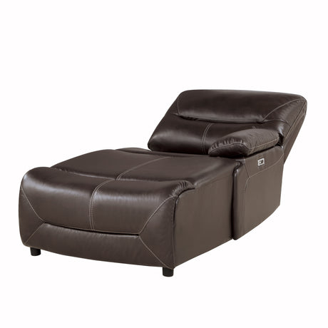 Dyersburg Brown Power Right Side Reclining Chaise With Usb Port
