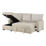 Gallatin 2-Piece Sectional With Left Chaise And Drop-Down Cup Holders, Storage Pouch, Pull-Out Bed Hidden