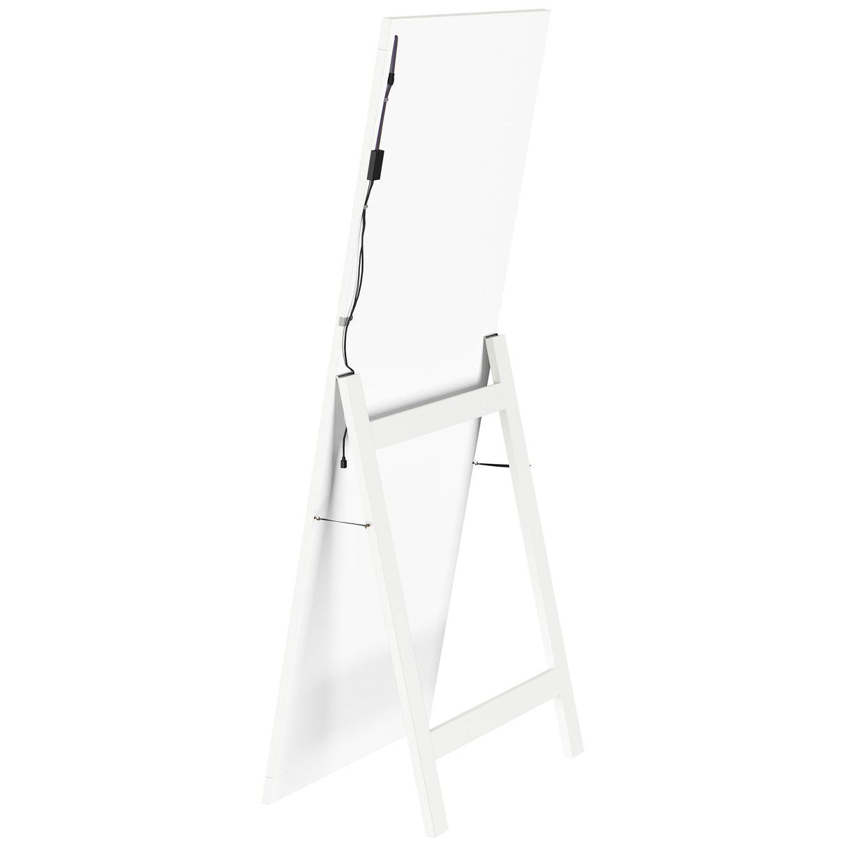 Windrose 28 x 67 Inch Tempered LED Standing Mirror White