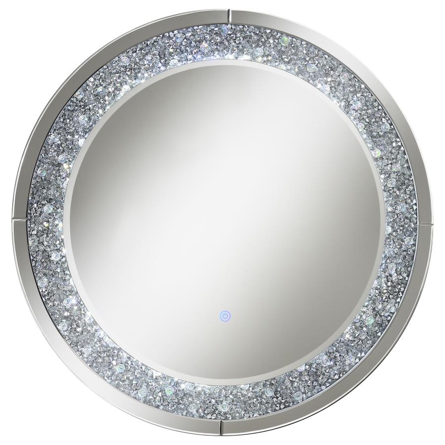 Lixue Round Wall Mirror With Led Lighting Silver