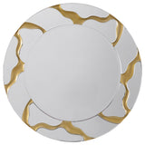 Dorinda 36 x 36 Inch Round Kintsugi Style Wall Mirror Gold