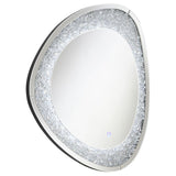 Mirage Acrylic Crystals Inlay Wall Mirror With Led Lights