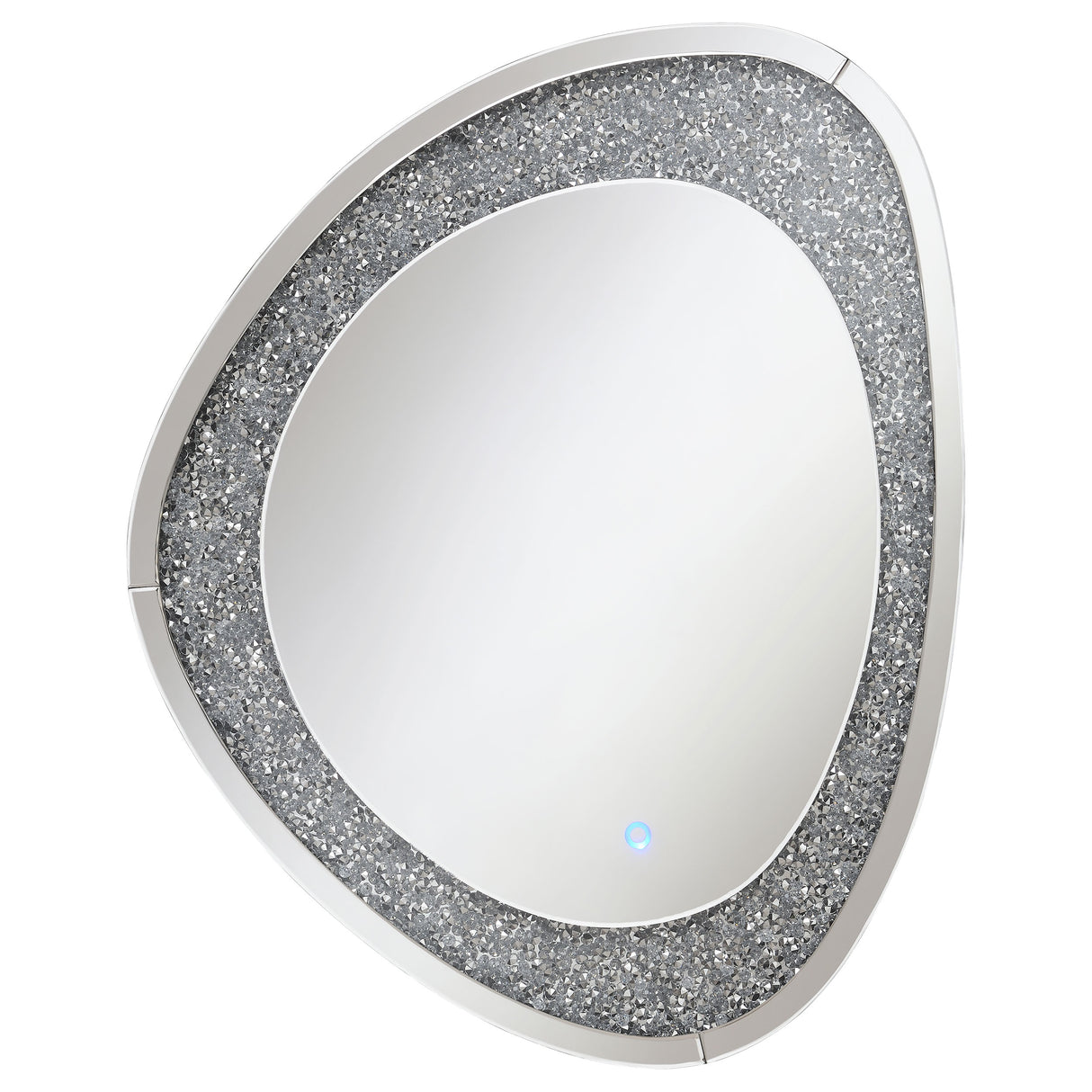 Mirage Acrylic Crystals Inlay Wall Mirror With Led Lights