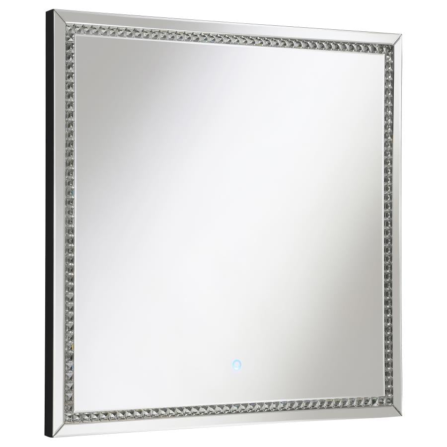 Noelle Square Wall Mirror With Led Lights