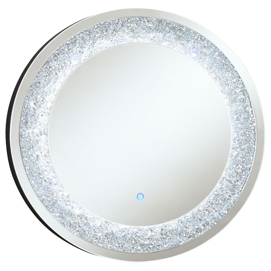 Landar Round Wall Mirror Silver