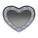 Aiko Heart Shape Wall Mirror Silver