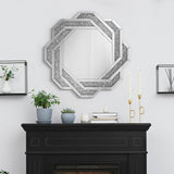 Mikayla Wall Mirror With Braided Frame Dark Crystal