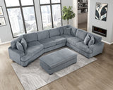 5-Piece Sectional With Left Cuddler And Ottoman