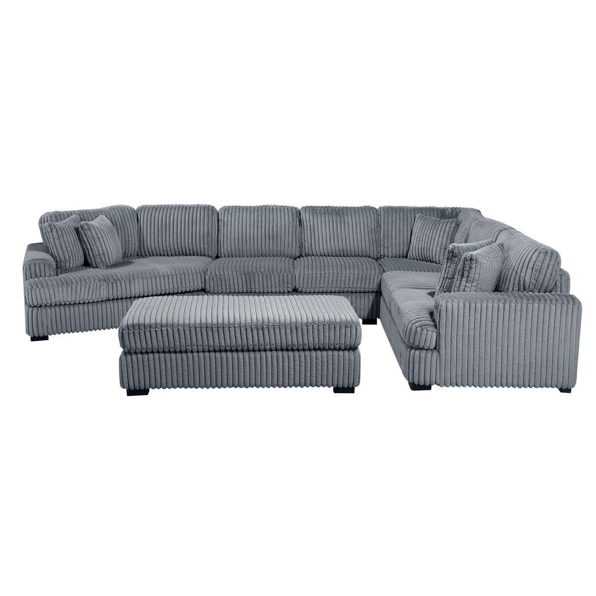 5-Piece Sectional With Left Cuddler And Ottoman