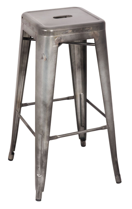 Kiara Antique Silver Finish Bar Stool (2Pc)