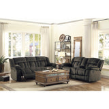 Laurelton Brown Double Glider Reclining Love Seat With Center Console