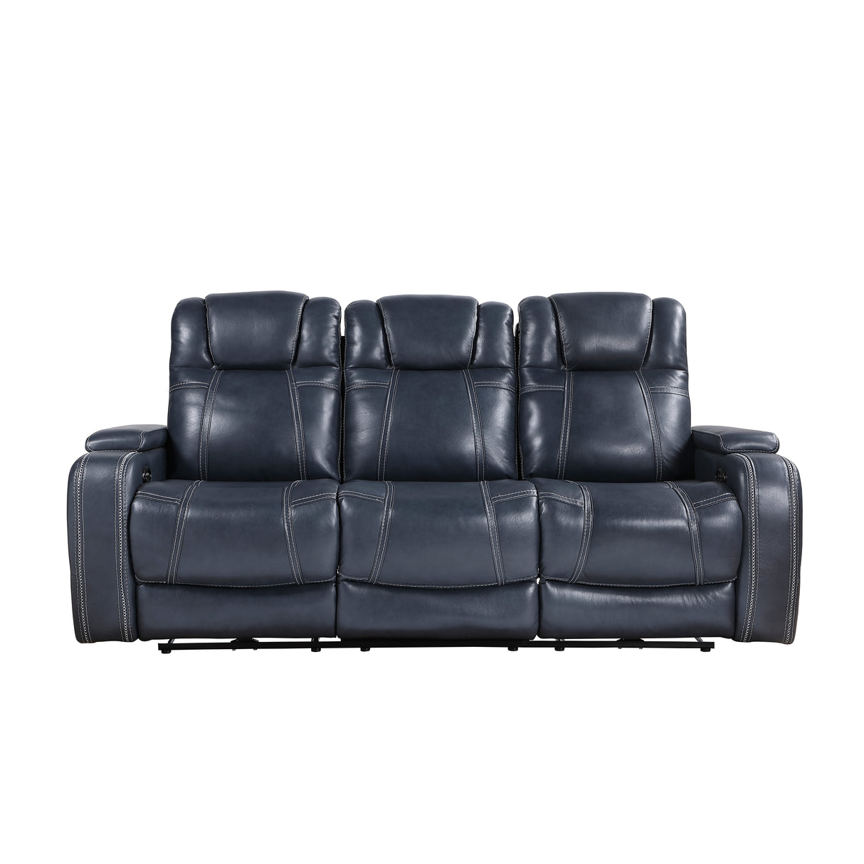 Keziah Power Double Reclining Sofa With Headrests And Storage Arms