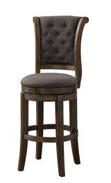 Glison Charcoal Fabric & Walnut Finish Bar Chair