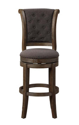 Glison Charcoal Fabric & Walnut Finish Bar Chair