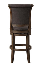 Glison Charcoal Fabric & Walnut Finish Bar Chair