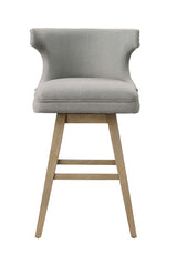 Everett Fabric & Oak Finish Bar Chair