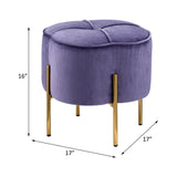 Bergia Lavender Velvet Ottoman